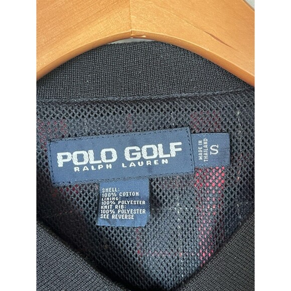 Polo Golf Ralph Lauren Pullover Windbreaker Red Plaid, Waxed Cotton, Mens Small - Picture 3 of 7